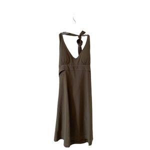 Athleta Halter Pack Quick Dry Padded Mini Dress Olive Green Size Small